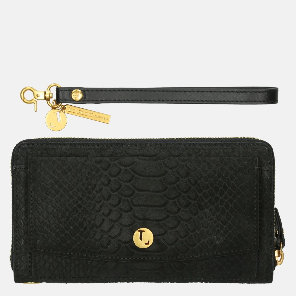 Loulou Essentiels Sugar Snake SLB portemonnee black bij Duifhuizen