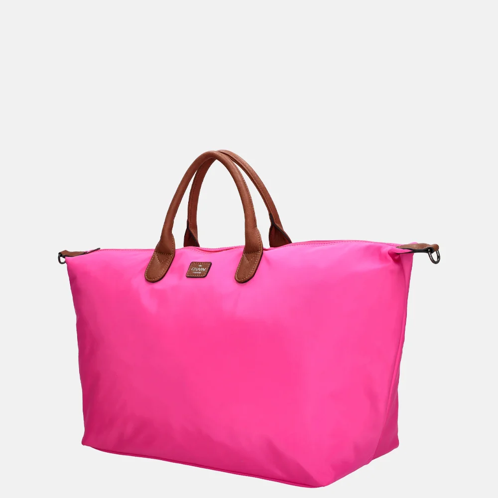 Charm London Buckingham weekendtas fuchsia bij Duifhuizen
