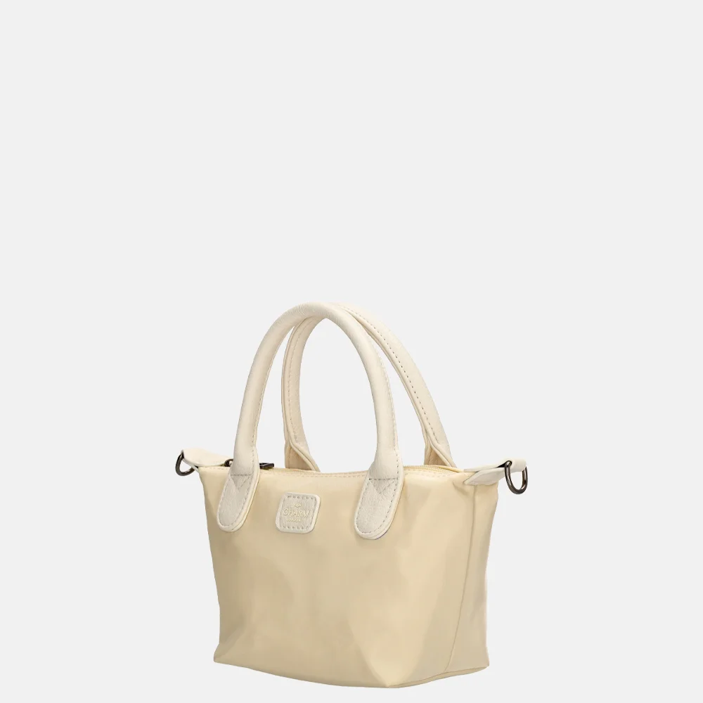 Charm London Buckingham Mono crossbody tas XS creme bij Duifhuizen
