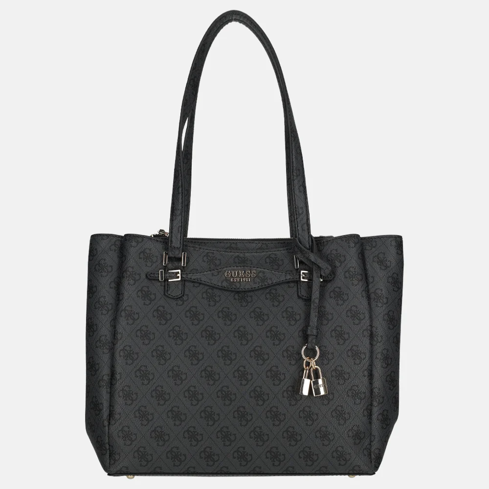 Guess Katya multi comp tote shopper coal logo