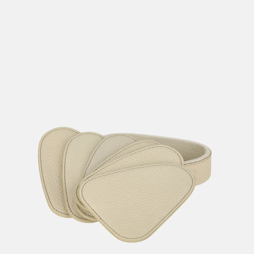 Chamada Lotte leren onderzetters effen organisch beige bij Duifhuizen