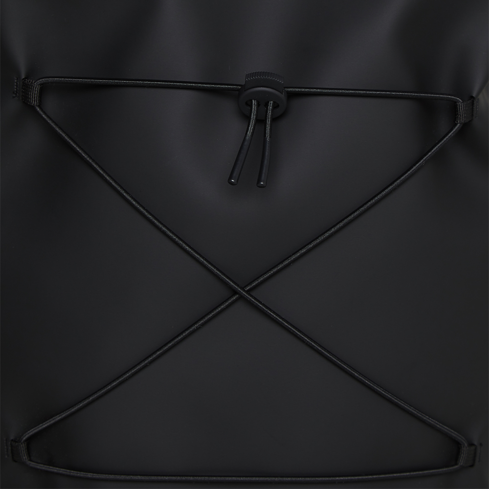 Rains Velcro Rolltop Backpack rugzak black bij Duifhuizen