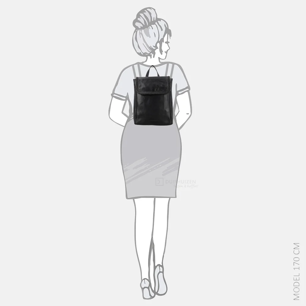 Hide & Stitches Country rugzak zwart bij Duifhuizen