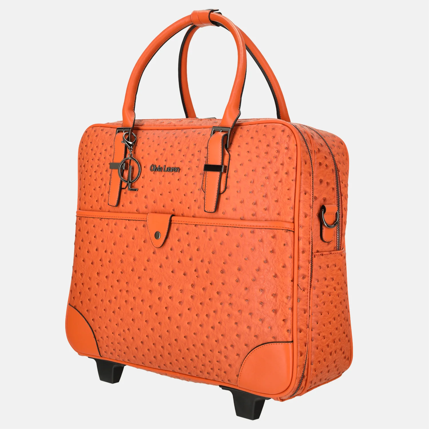 Olivia Lauren business trolley 42 CM 16 inch struis oranje bij Duifhuizen
