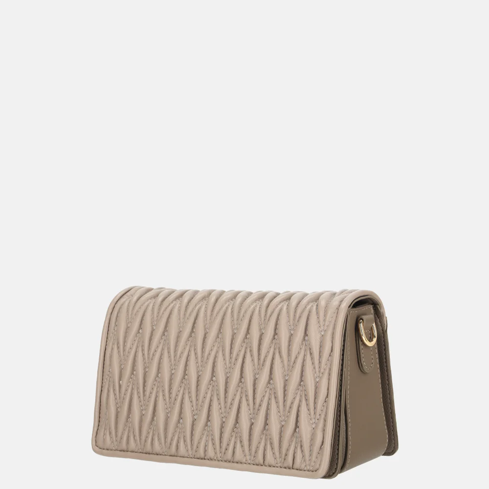 Daniele Donati Smocked crossbody tas taupe bij Duifhuizen