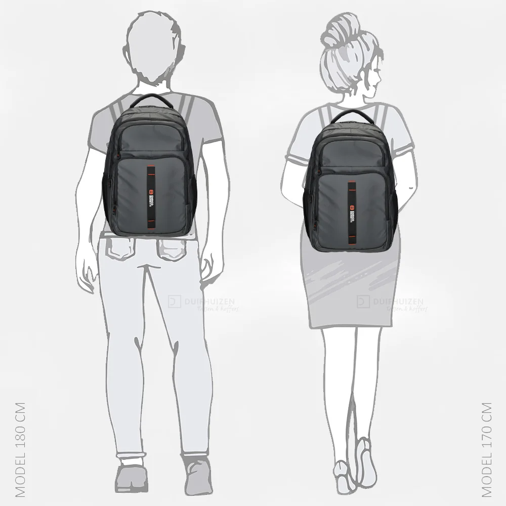 Enrico Benetti Swindon laptoprugzak 15 inch grijs bij Duifhuizen