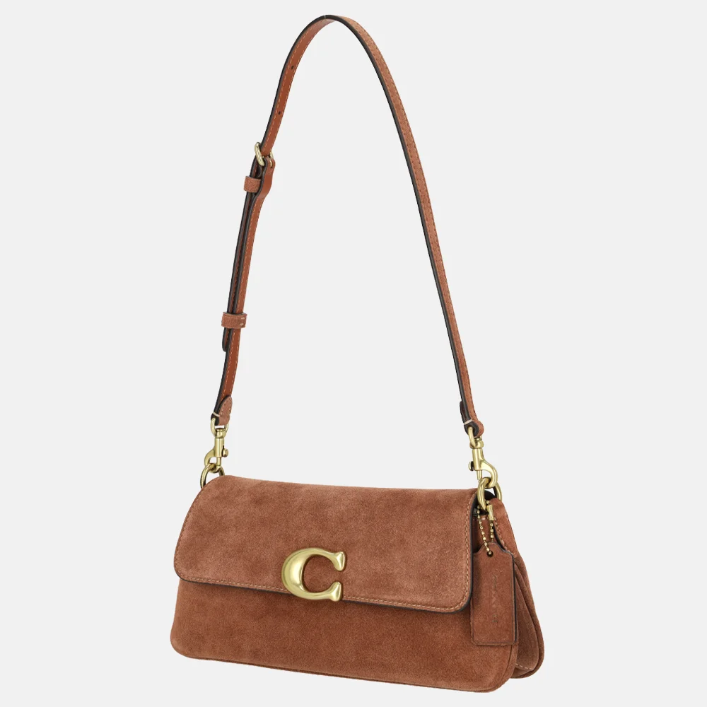 Coach Jet schoudertas suede clay bij Duifhuizen