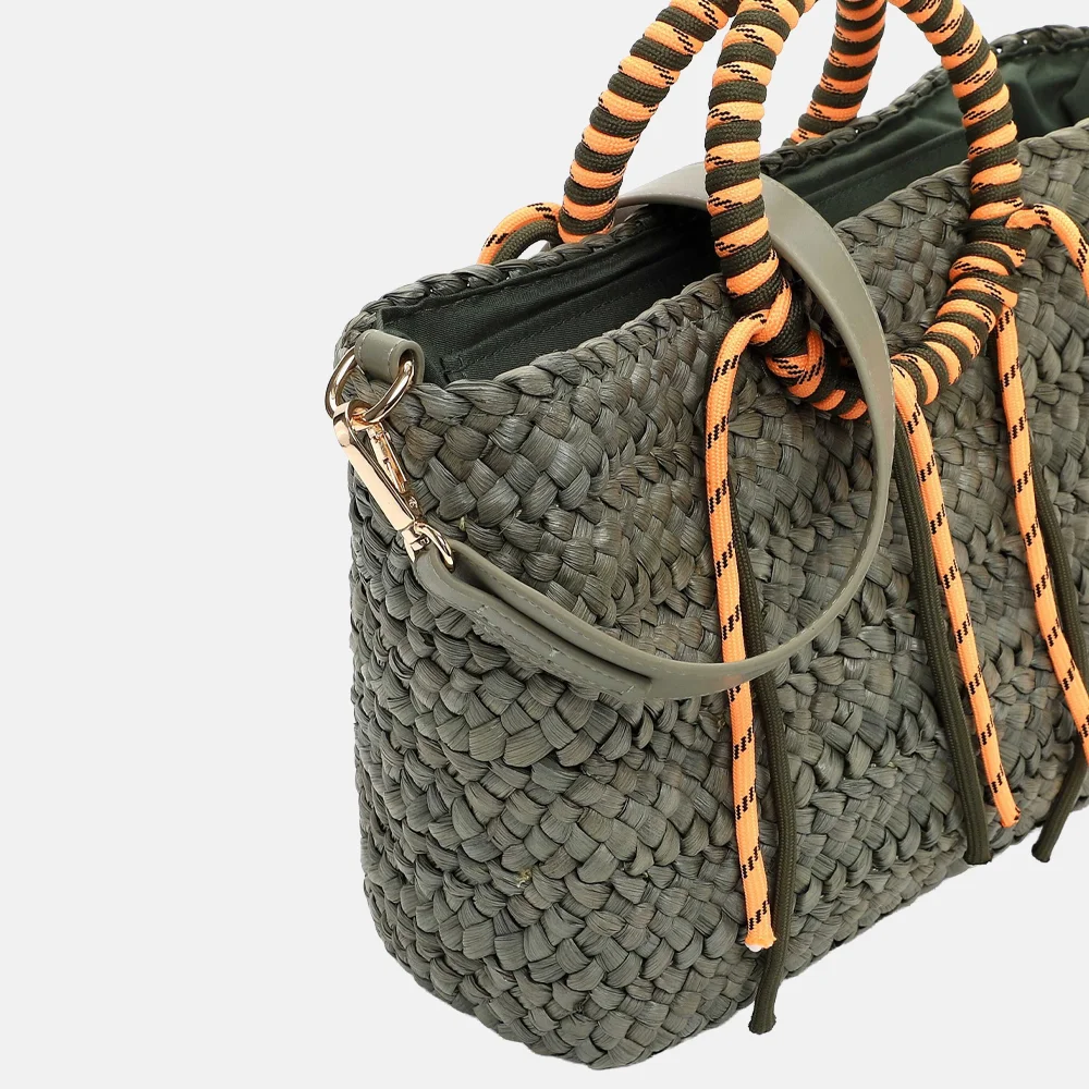 Emily & Noah Jolanda handtas riet S khaki bij Duifhuizen