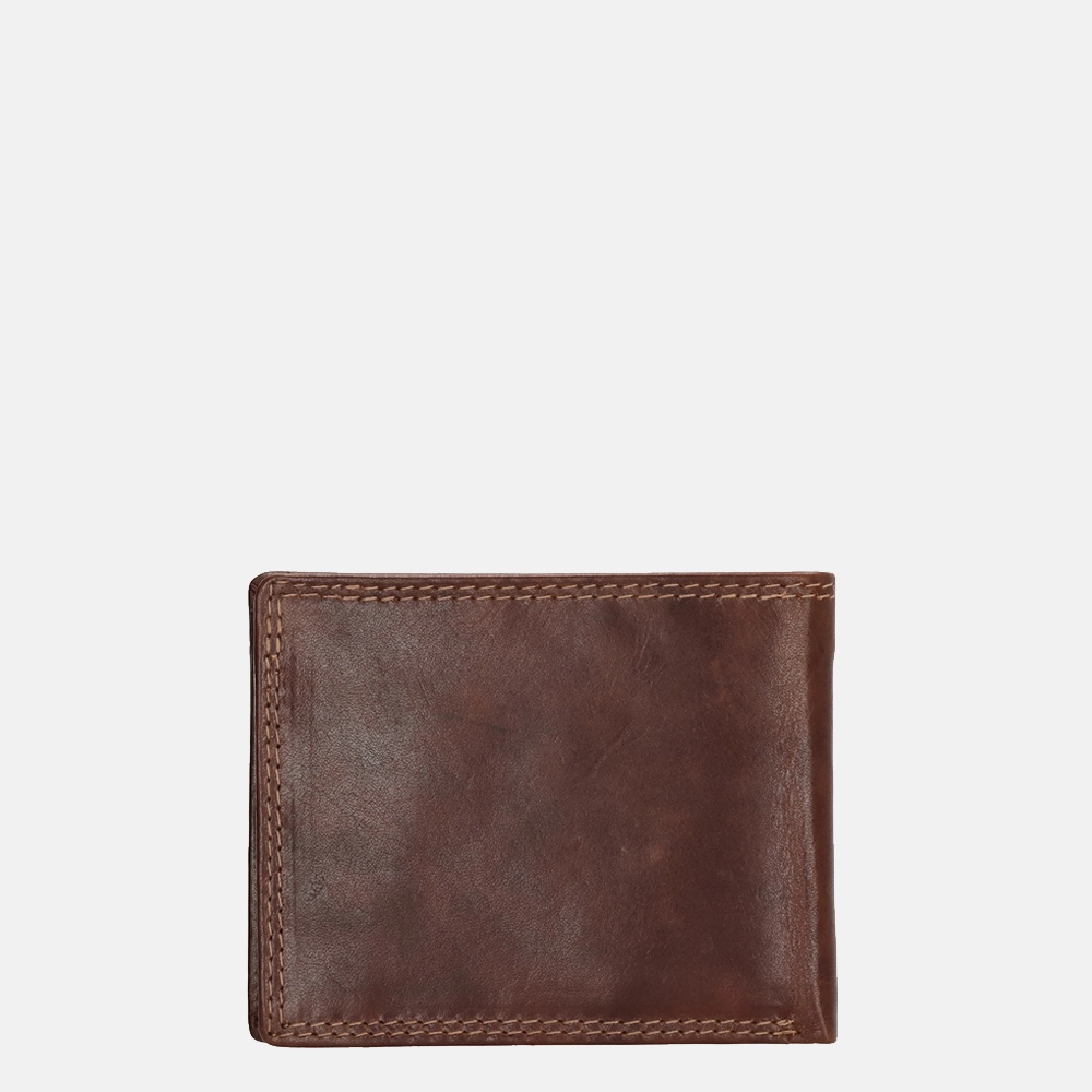 Gio Gini billfold portemonnee S brown bij Duifhuizen