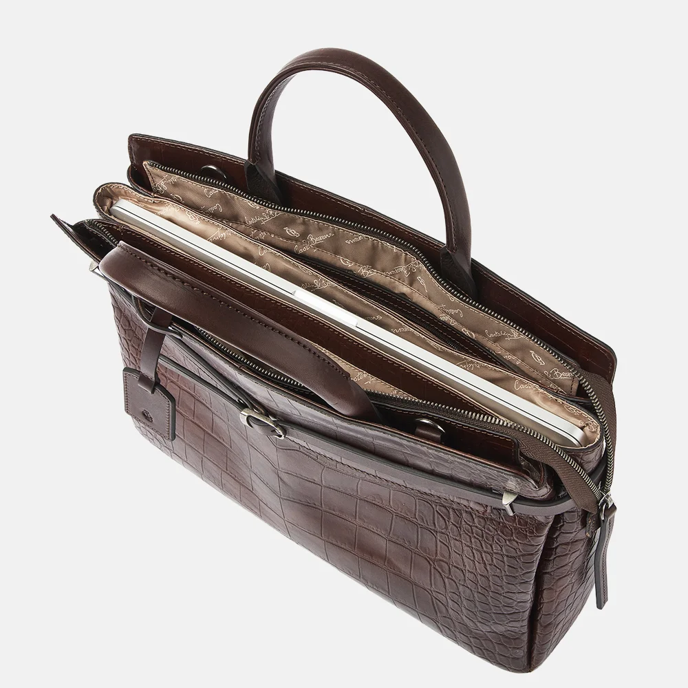 Castelijn en Beerens Rien laptoptas 15 inch mocca bij Duifhuizen