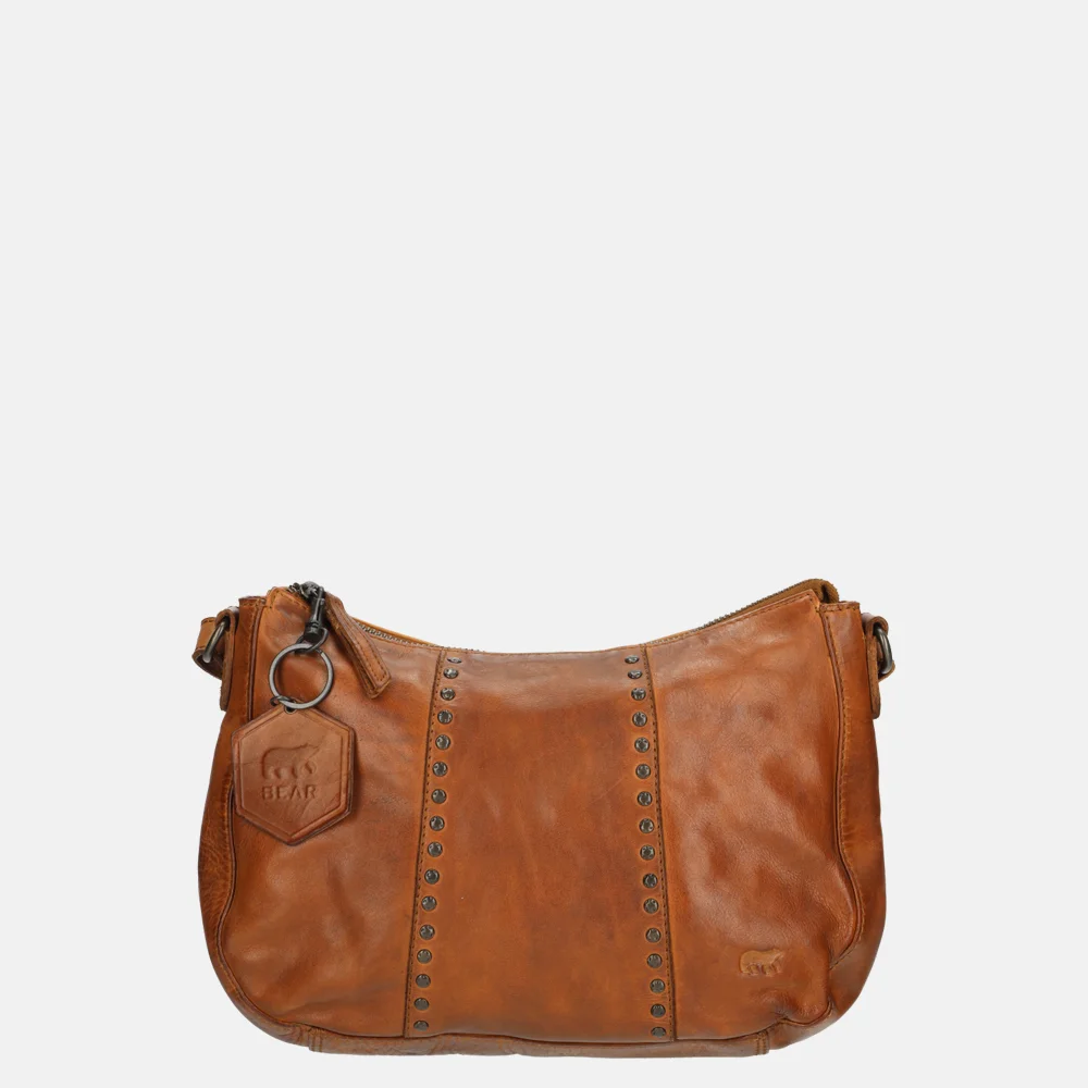 Bear Design crossbody tas studs cognac bij Duifhuizen