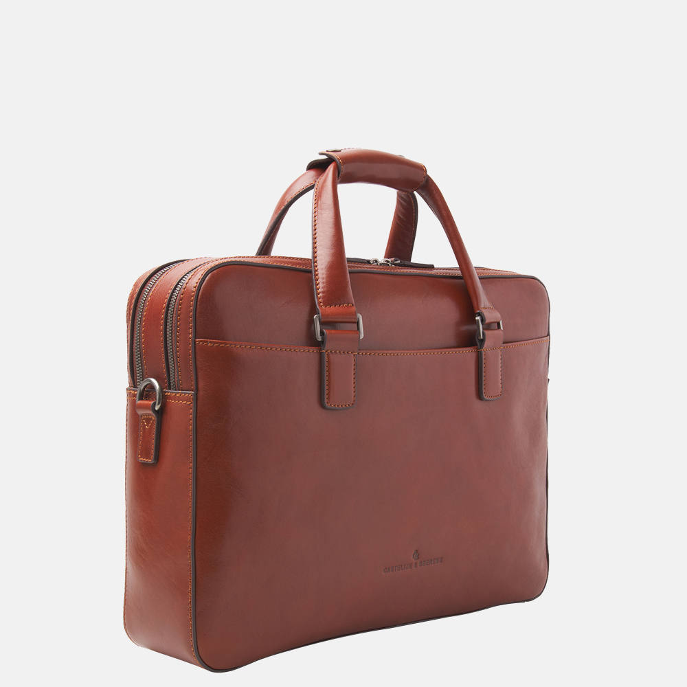 Castelijn & Beerens Gaucho Paul laptoptas 15.6 inch cognac bij Duifhuizen