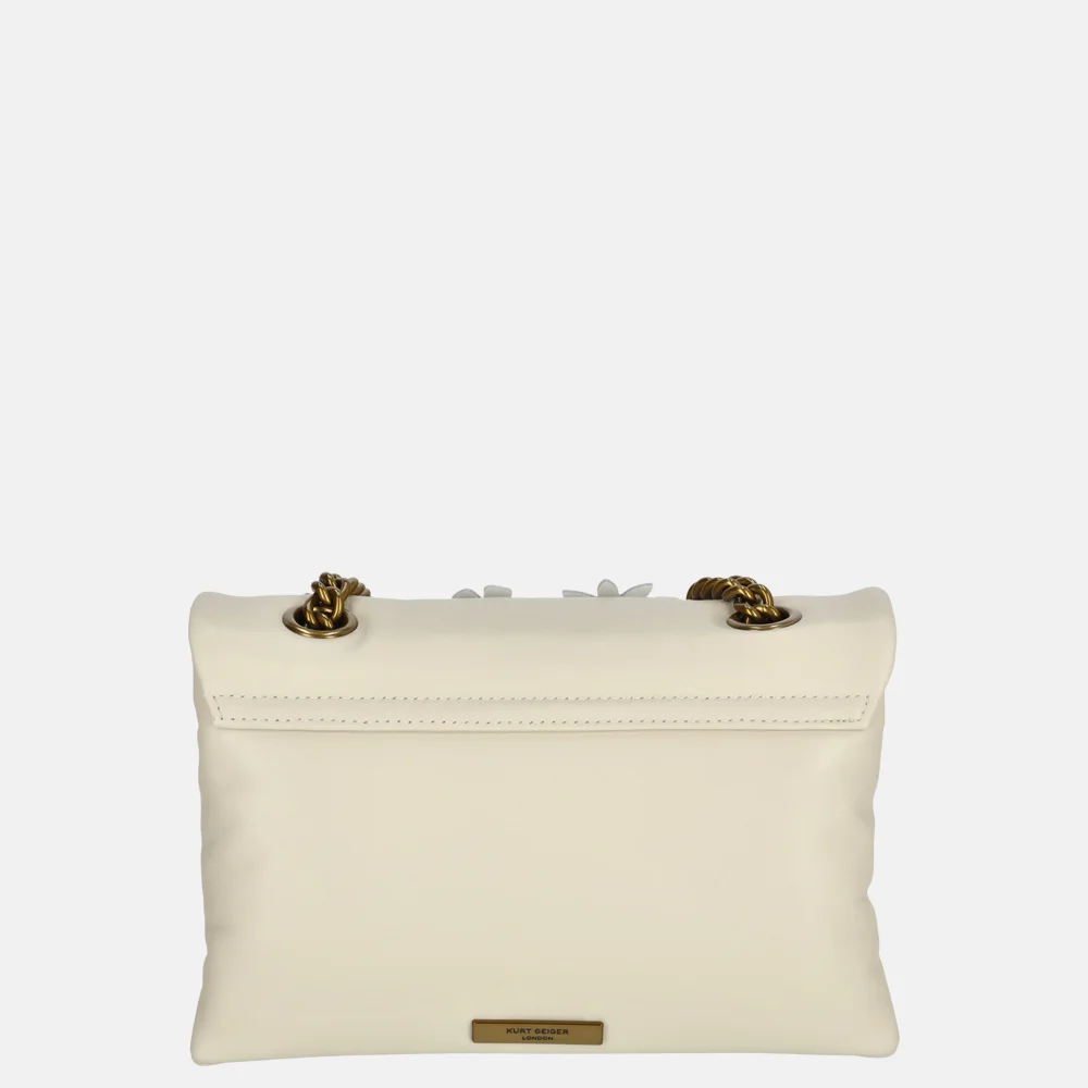 Kurt Geiger Kensington Flower schoudertas bone bij Duifhuizen