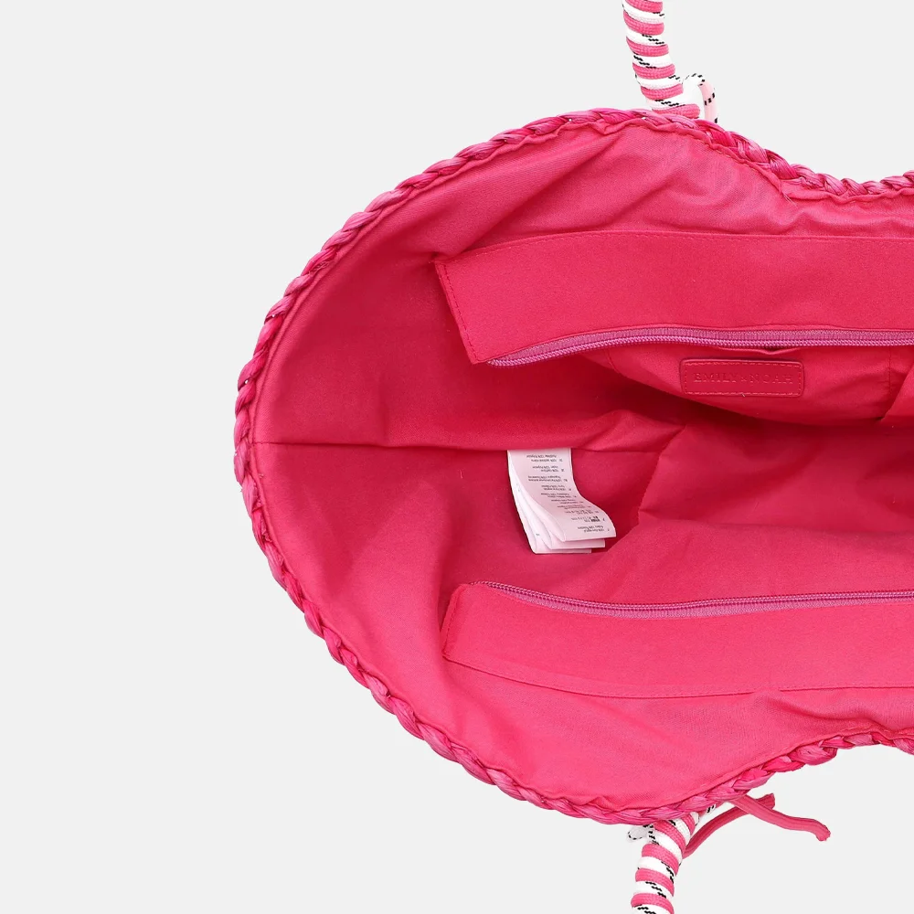 Emily & Noah Jolanda handtas riet pink bij Duifhuizen