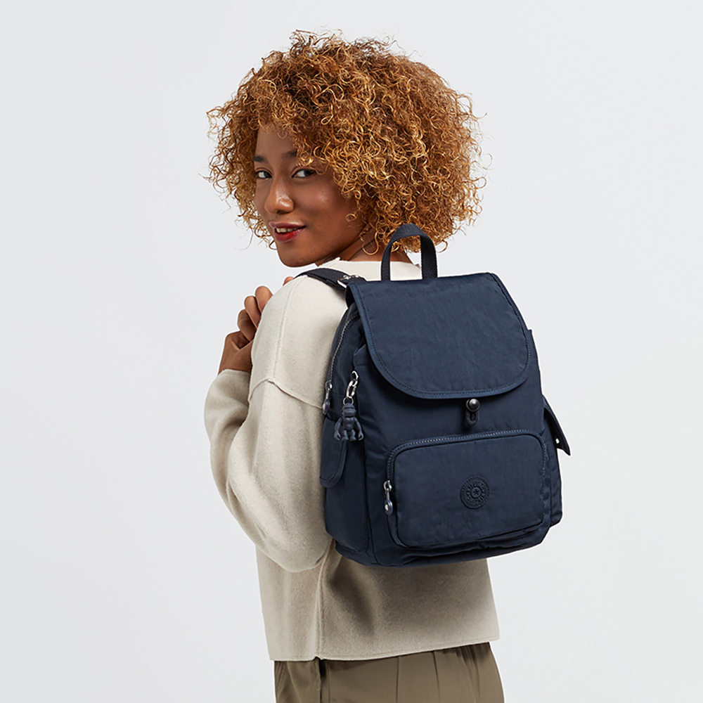 Kipling City Pack rugzak S blue bleu bij Duifhuizen