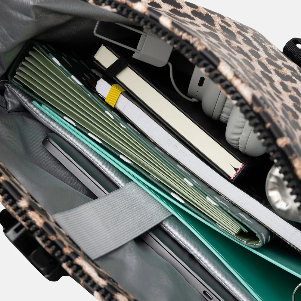 New Rebels Mart laptoprugzak 15 inch leopard bij Duifhuizen