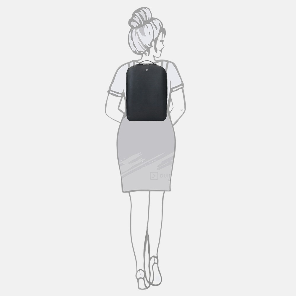 FMME Claire laptop rugzak 13.3 inch black classic bij Duifhuizen