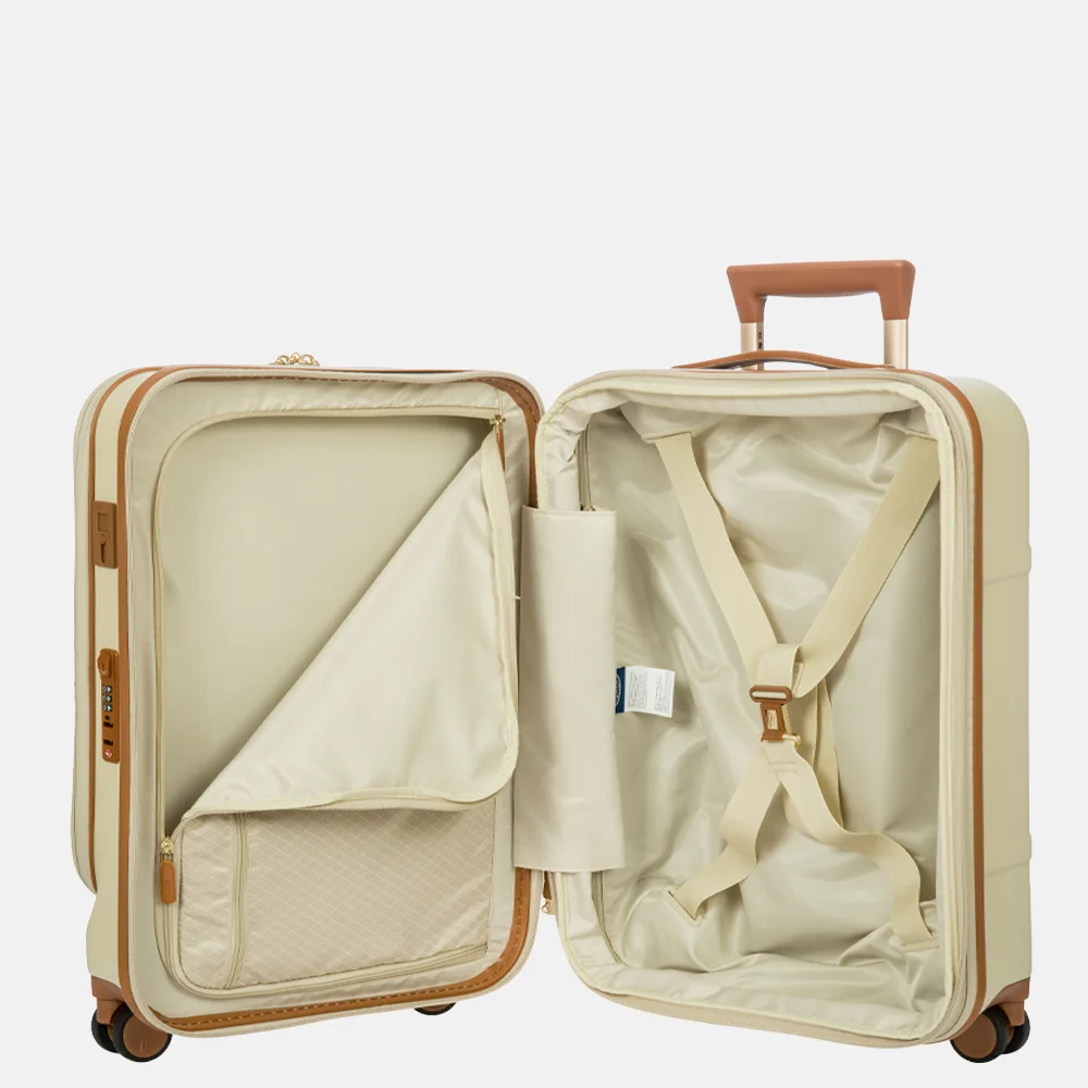 Bric's Bellagio trolley handbagage koffer 55 cm cream bij Duifhuizen