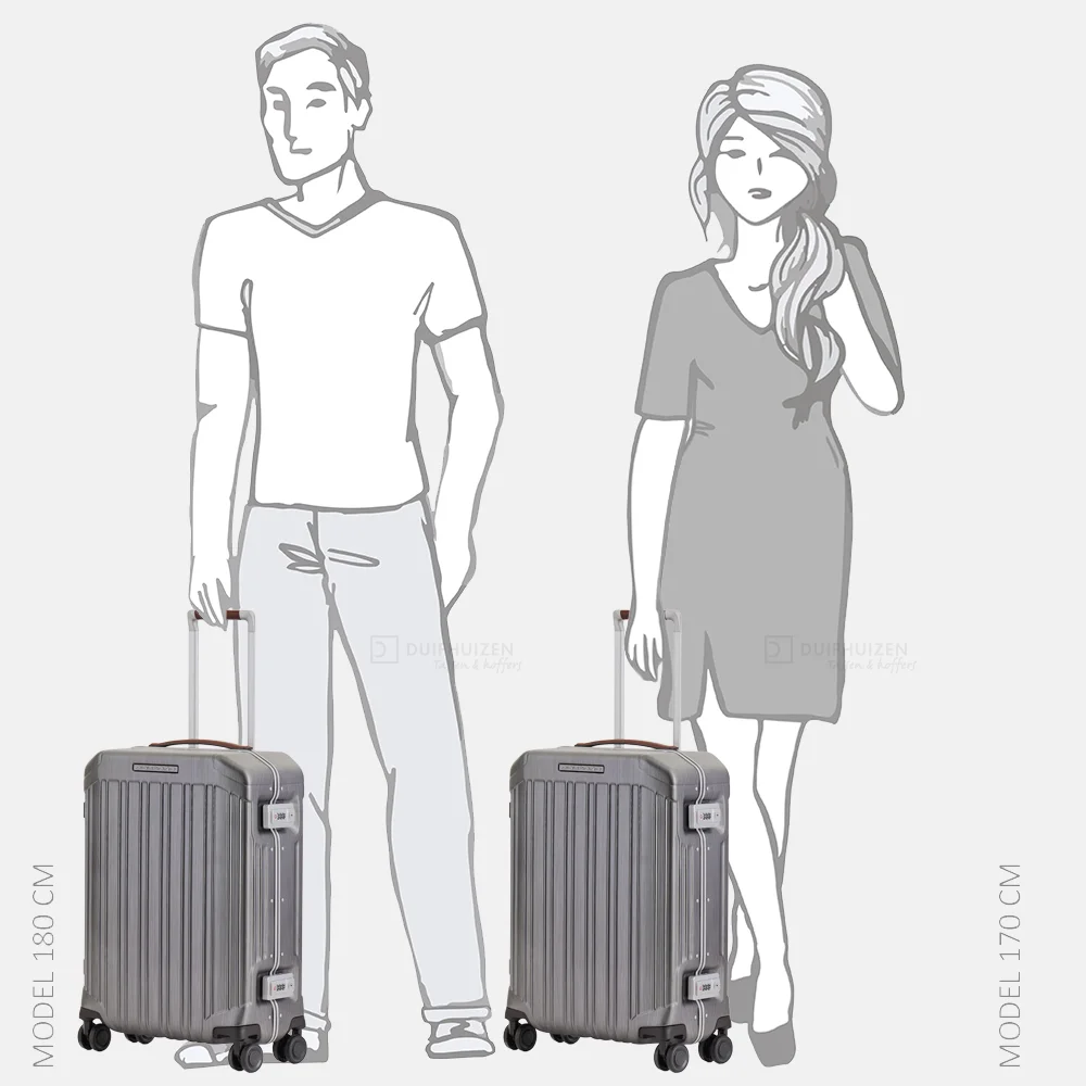 Piquadro handbagage koffer 55 cm ncu nero bij Duifhuizen