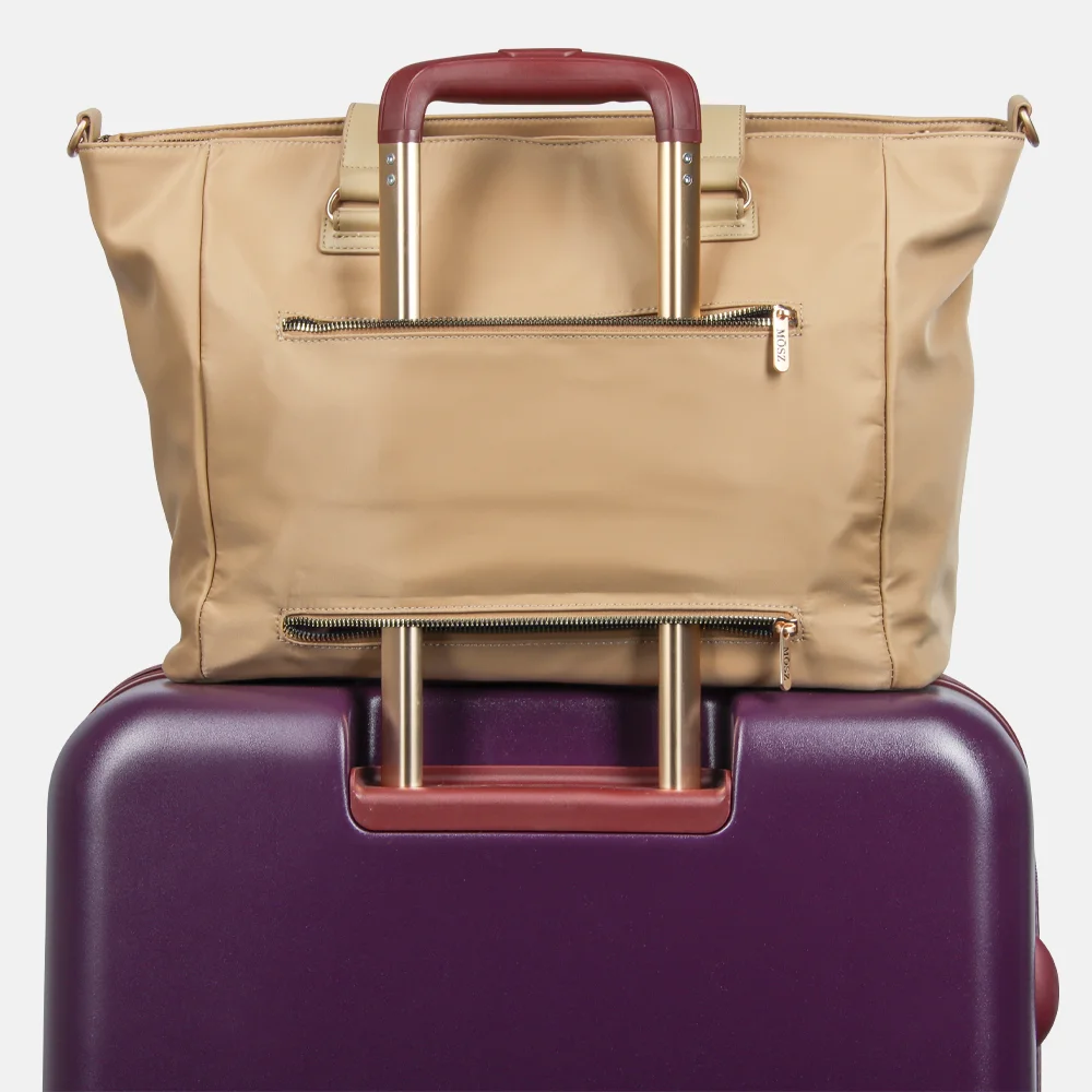 Mosz Denise laptoptas/shopper 15.6 inch cuban sand bij Duifhuizen