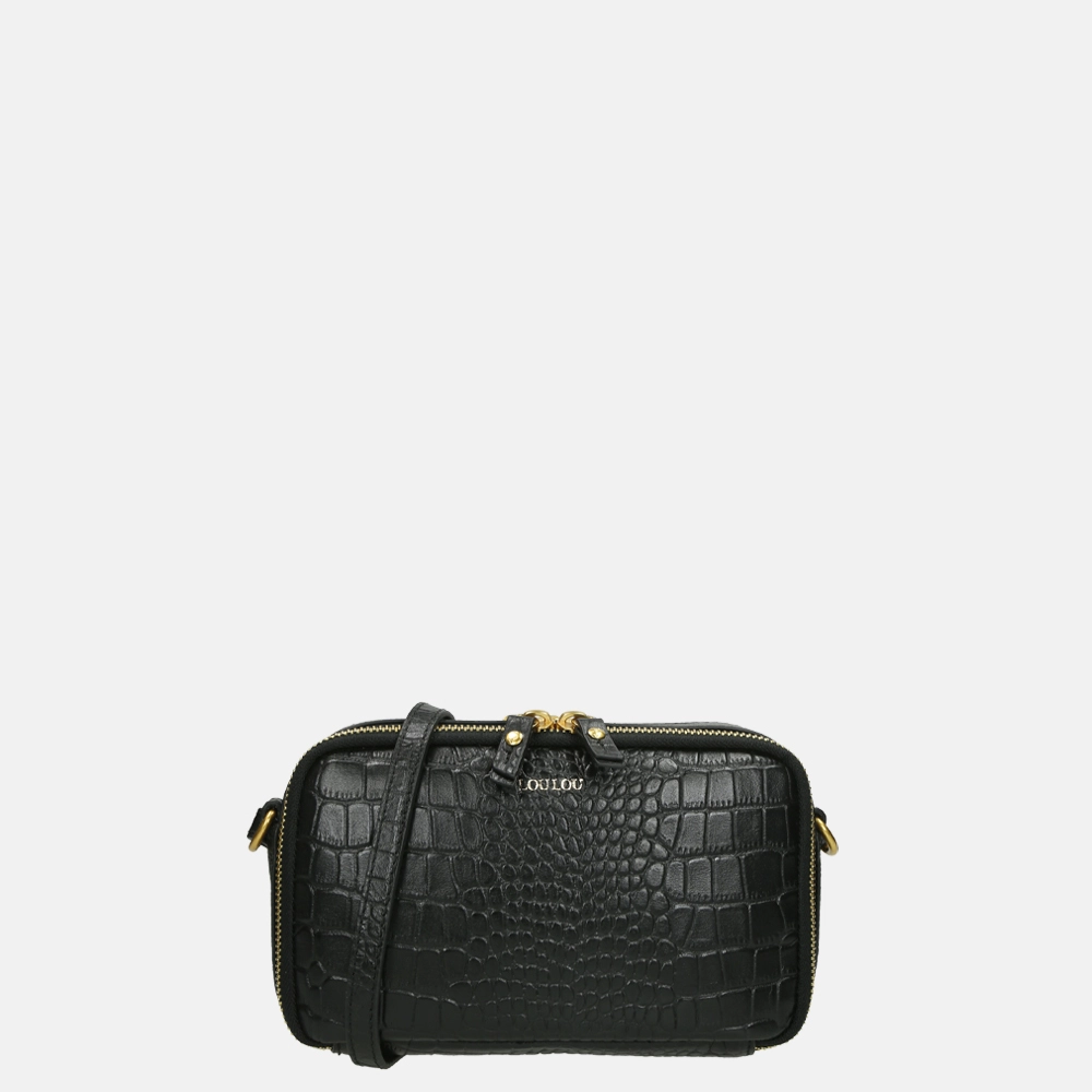 Loulou Essentiels Ally crossbody tas black bij Duifhuizen