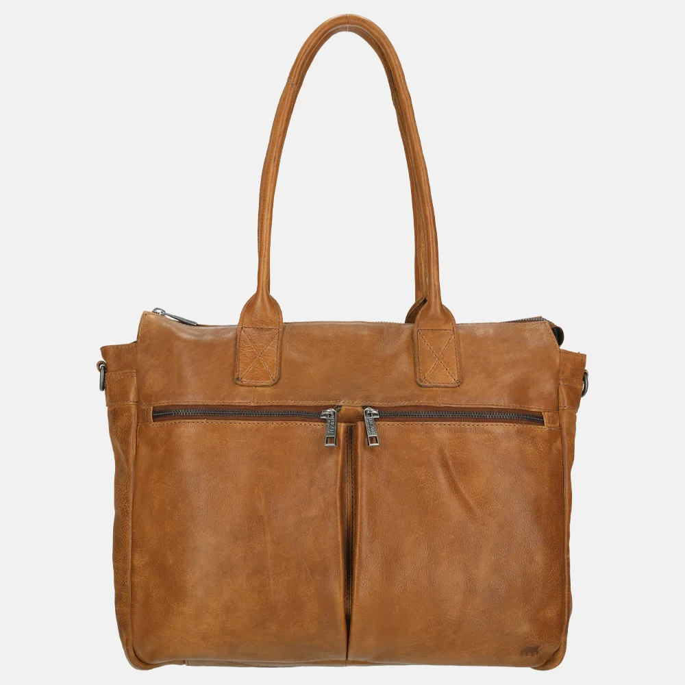 Bear Design laptop shopper 15 inch cognac bij Duifhuizen