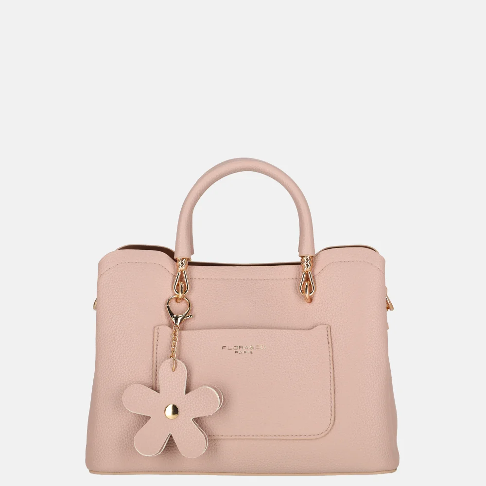 Flora & Co handtas M rose bij Duifhuizen