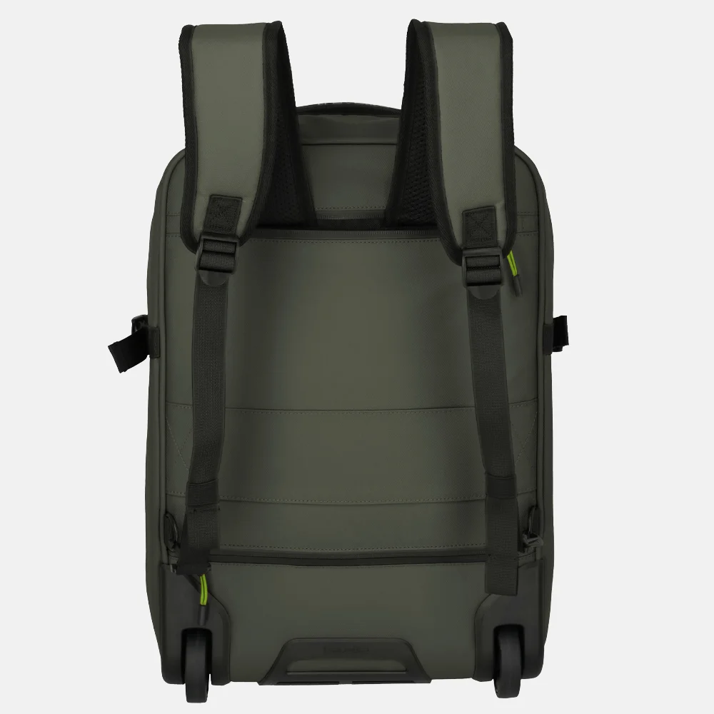 Travelite Briize trolley rugzak khaki bij Duifhuizen