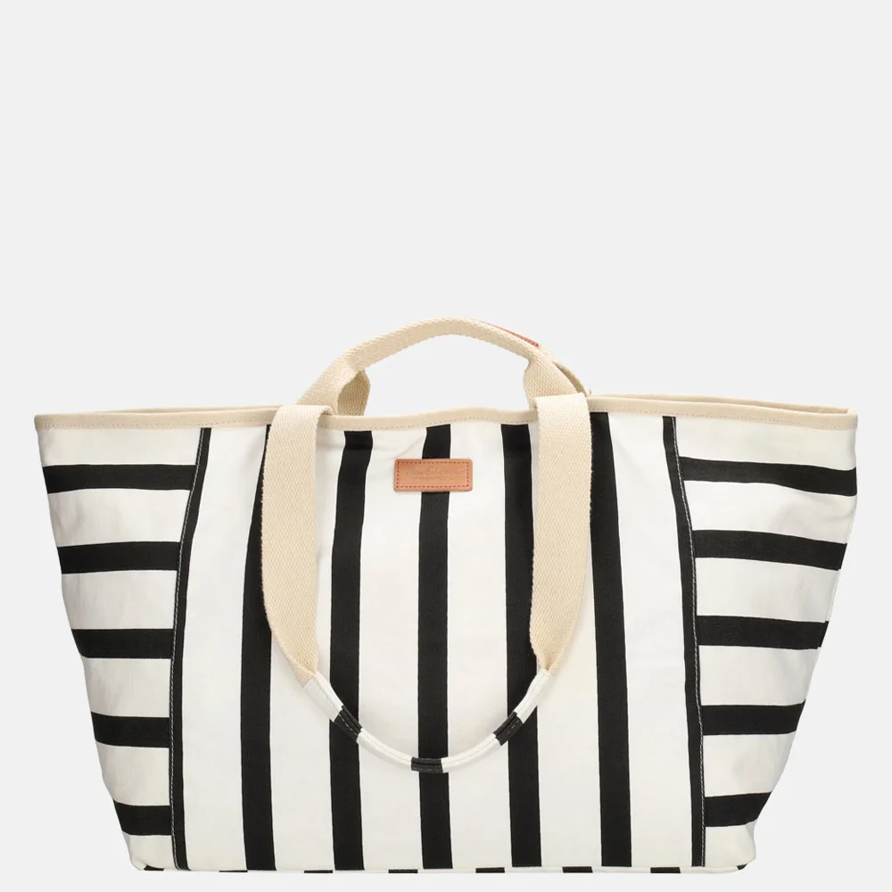 PE Florence strandtas zwart/wit bij Duifhuizen