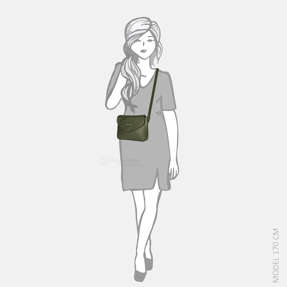 Enrico Benetti Sarah crossbody tas olijfgroen bij Duifhuizen