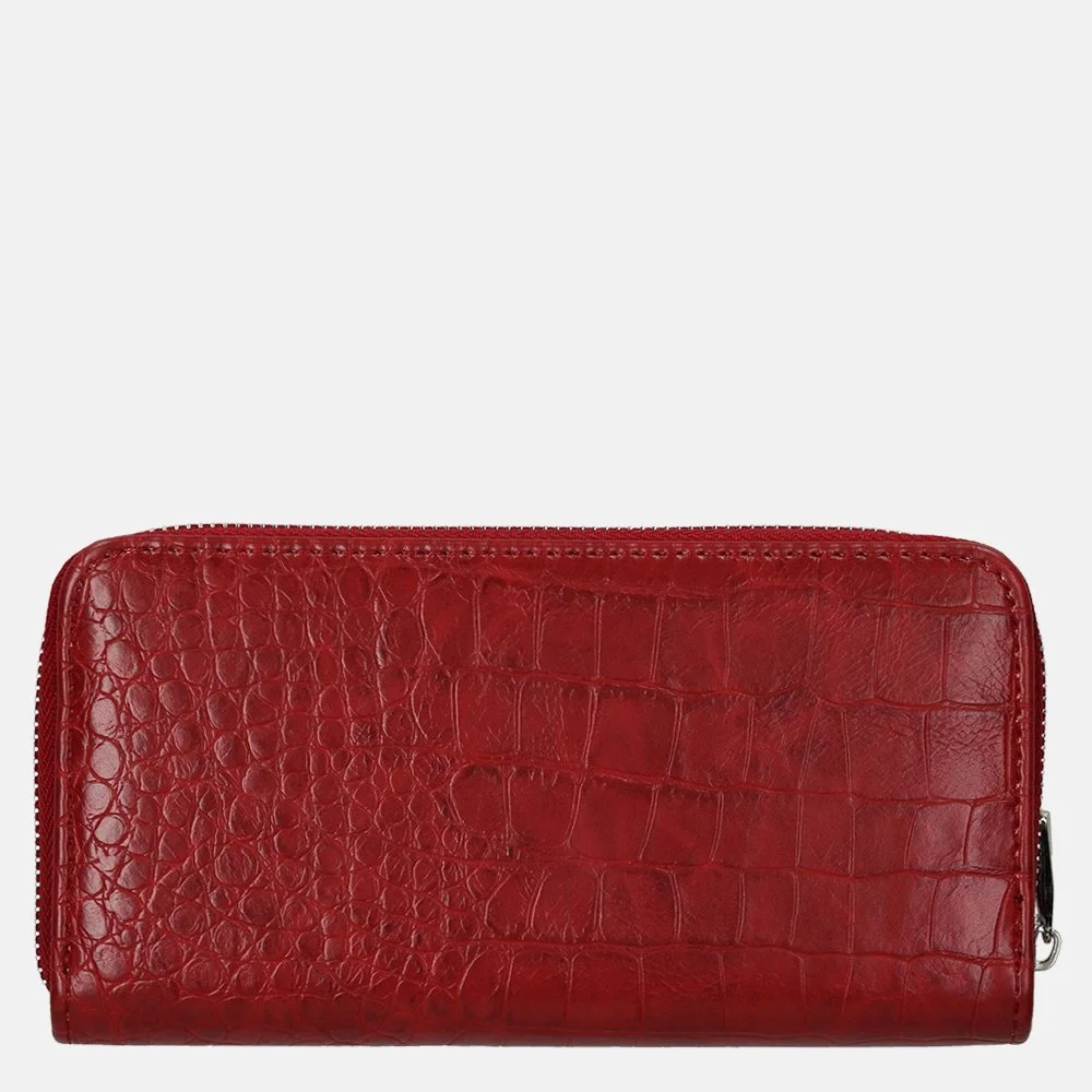 David Jones portemonnee L croco dark red bij Duifhuizen