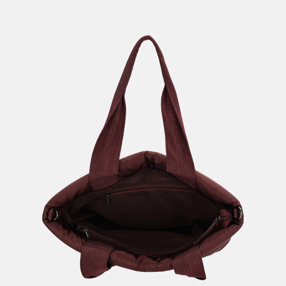 Zebra Trends Elske puffy handtas M bordeaux bij Duifhuizen