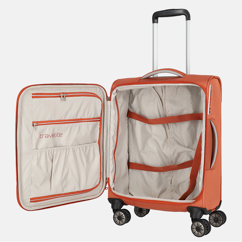 Travelite Miigo handbagage koffer 55 cm copper/chuntey bij Duifhuizen