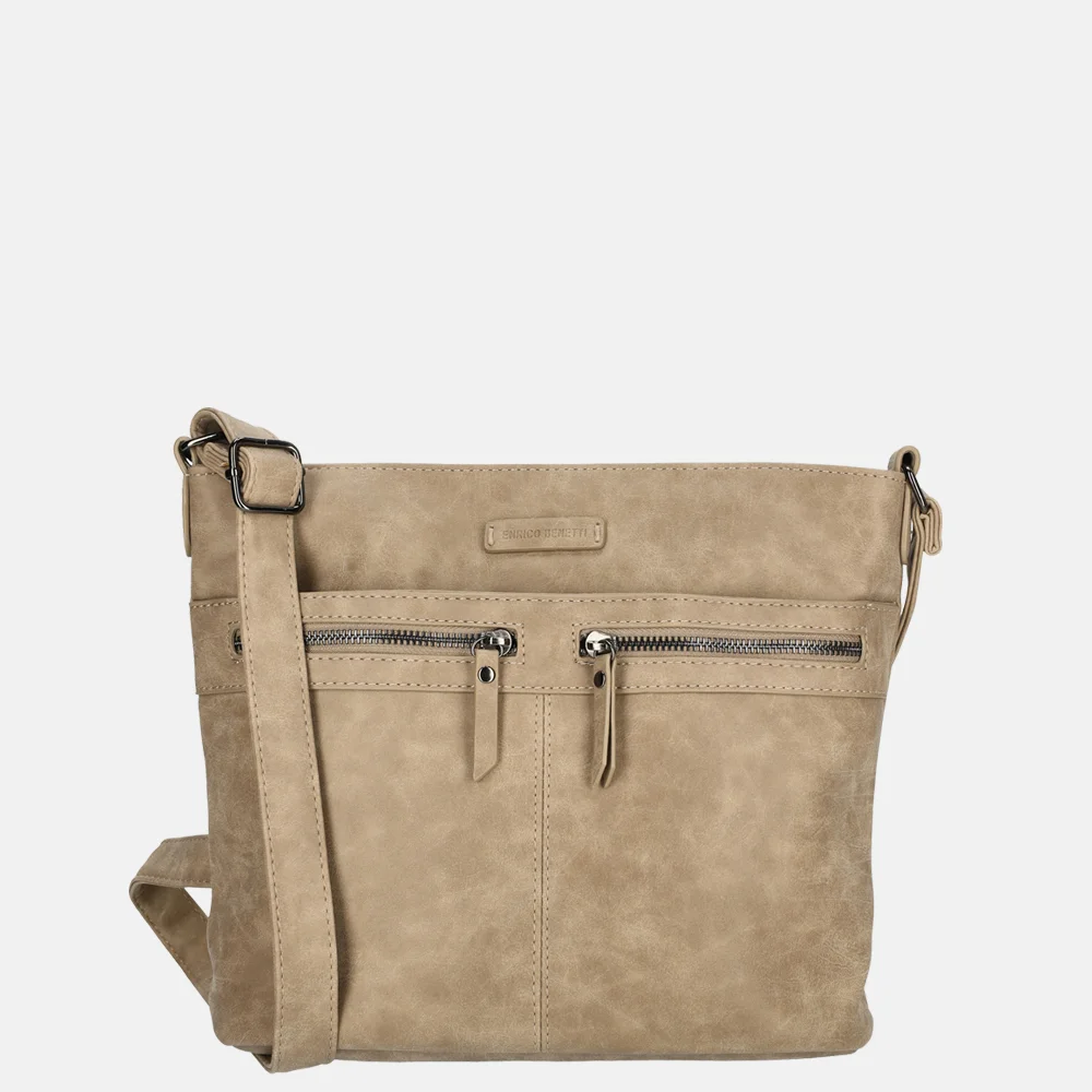 Enrico Benetti Noumea crossbody tas middentaupe bij Duifhuizen