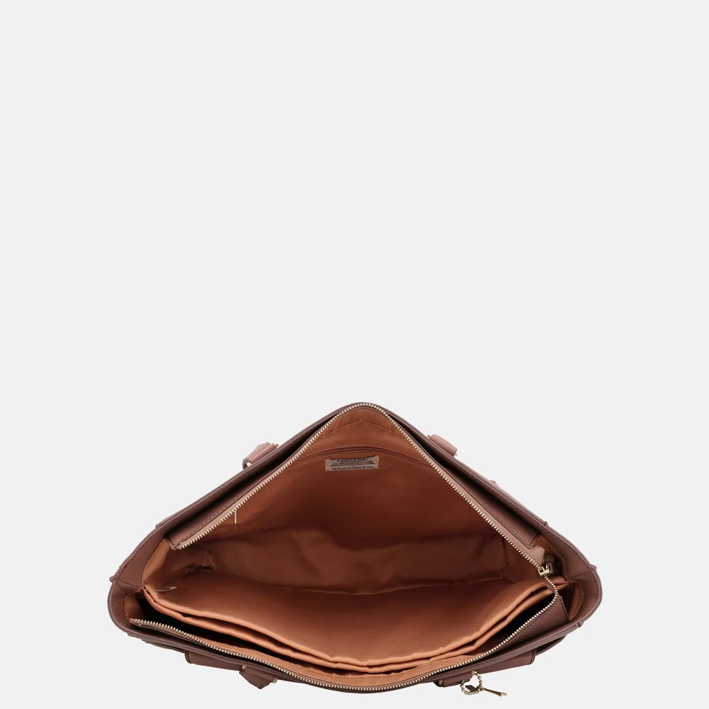 Loulou Essentiels Celine shopper met laptopvak 15.6 inch mousse bij Duifhuizen