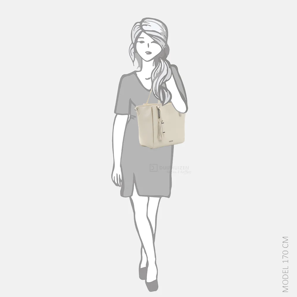 Emily & Noah Brook shopper light taupe bij Duifhuizen