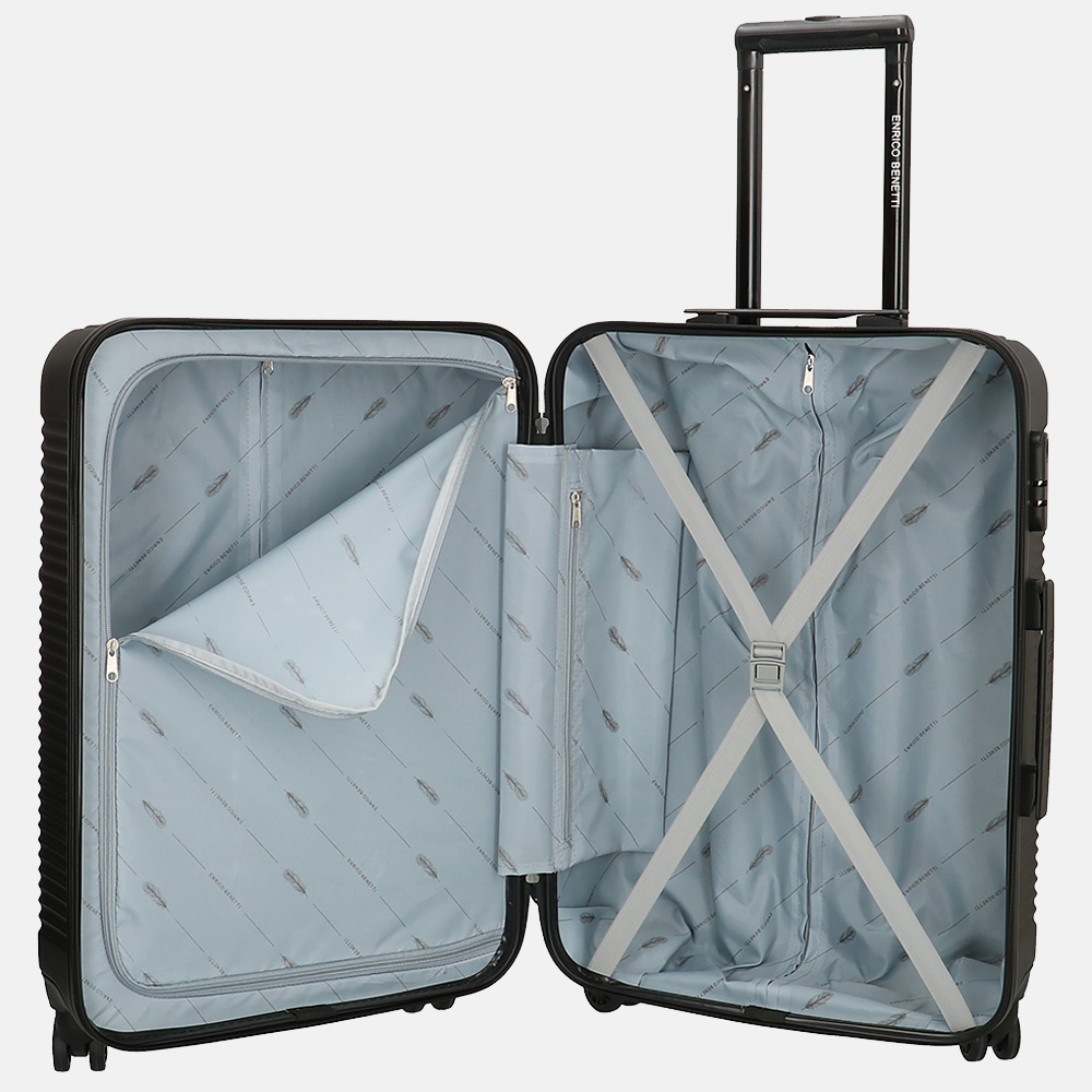 Enrico Benetti Louisville koffer 65 cm zwart bij Duifhuizen