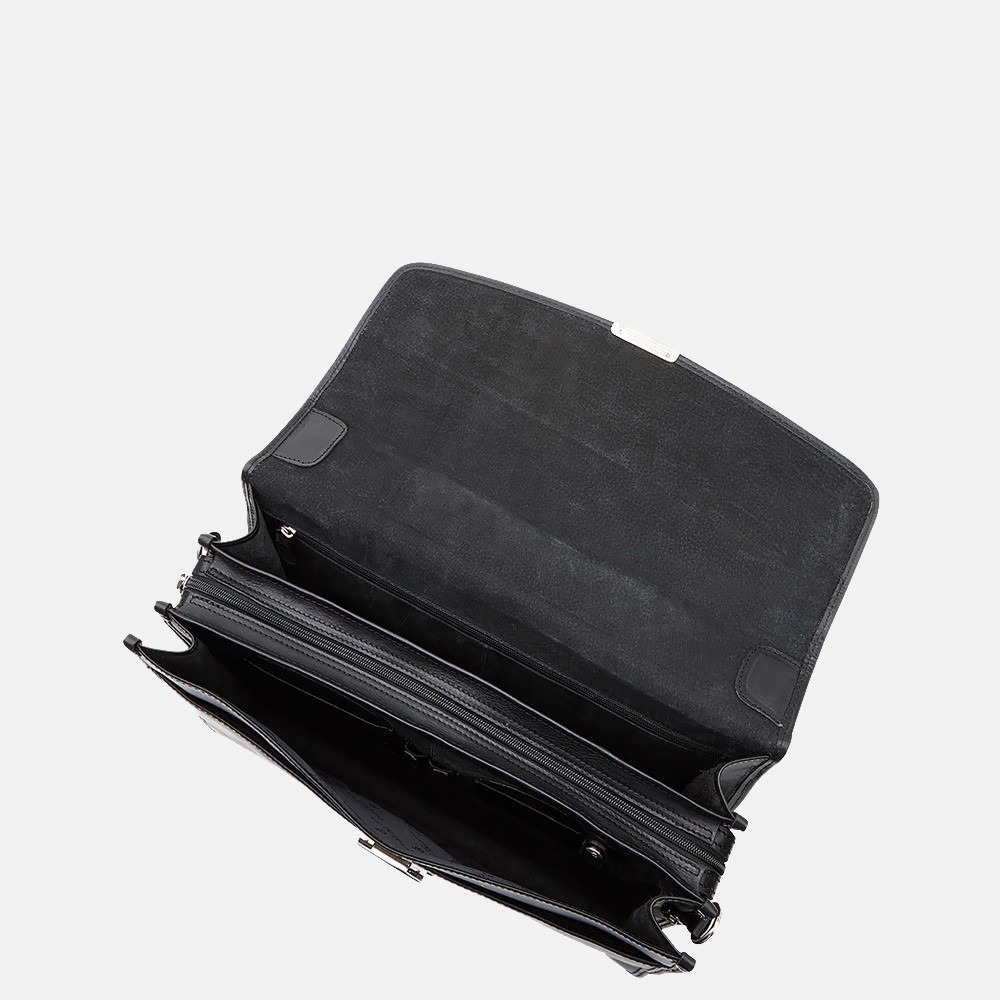 Castelijn & Beerens Verona aktetas 15.6 inch zwart bij Duifhuizen