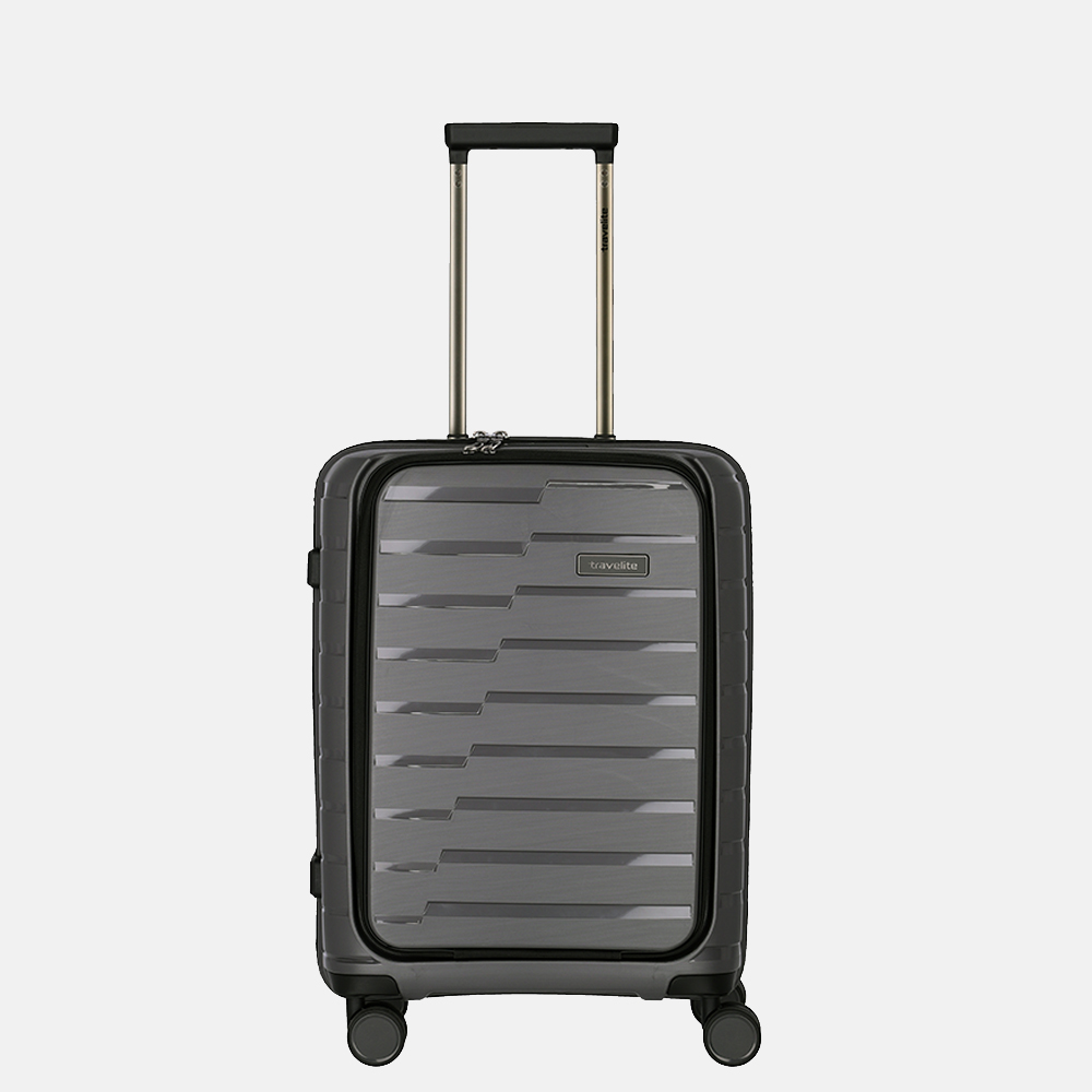 Travelite Air Base handbagage koffer 55 cm antraciet bij Duifhuizen