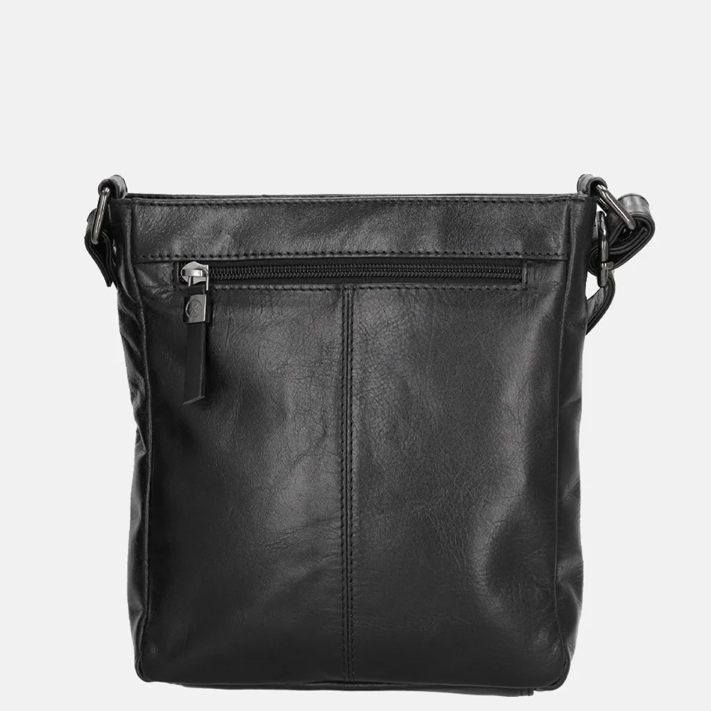Hide & Stitches Porto schoudertas black bij Duifhuizen