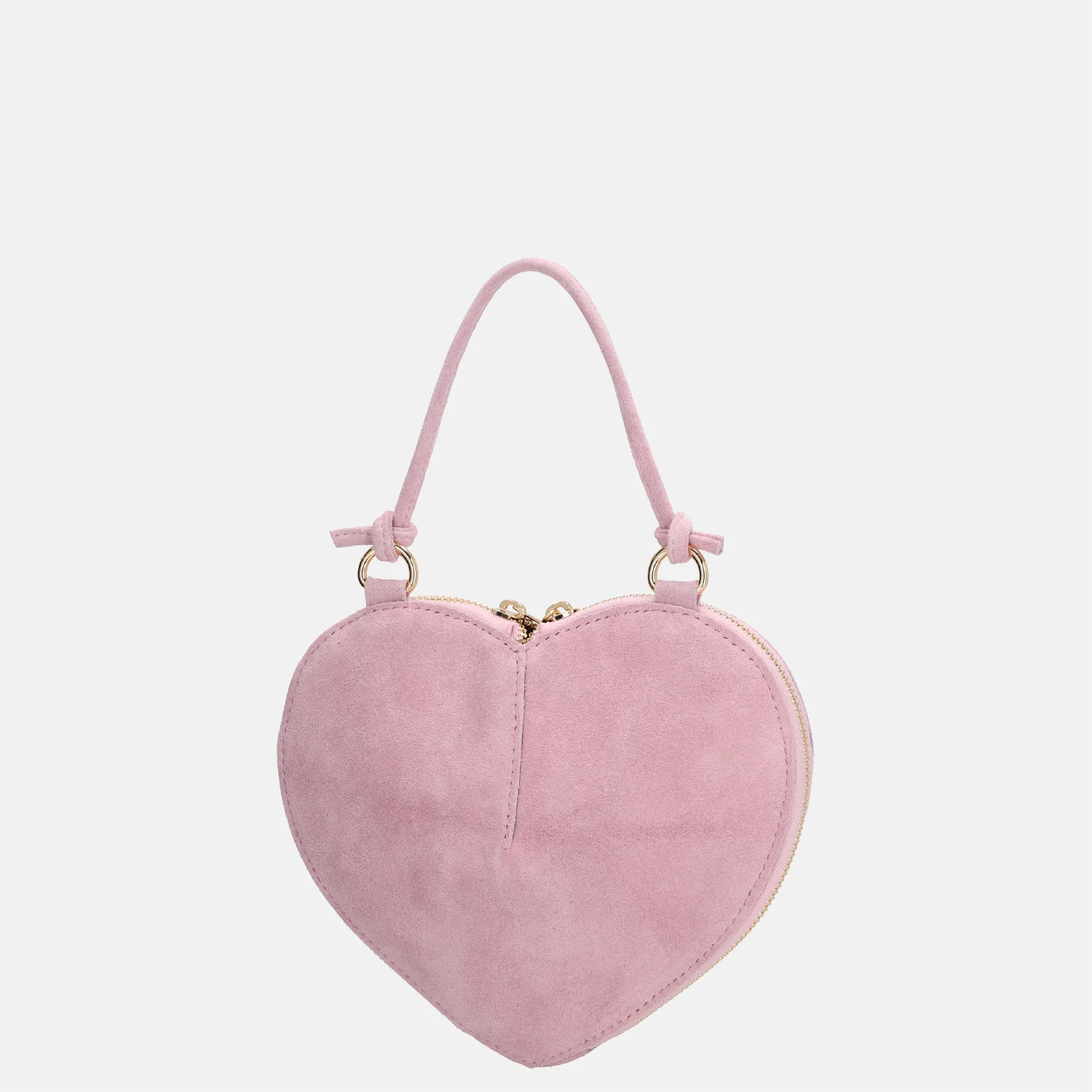 Charm London clutch suede roze bij Duifhuizen