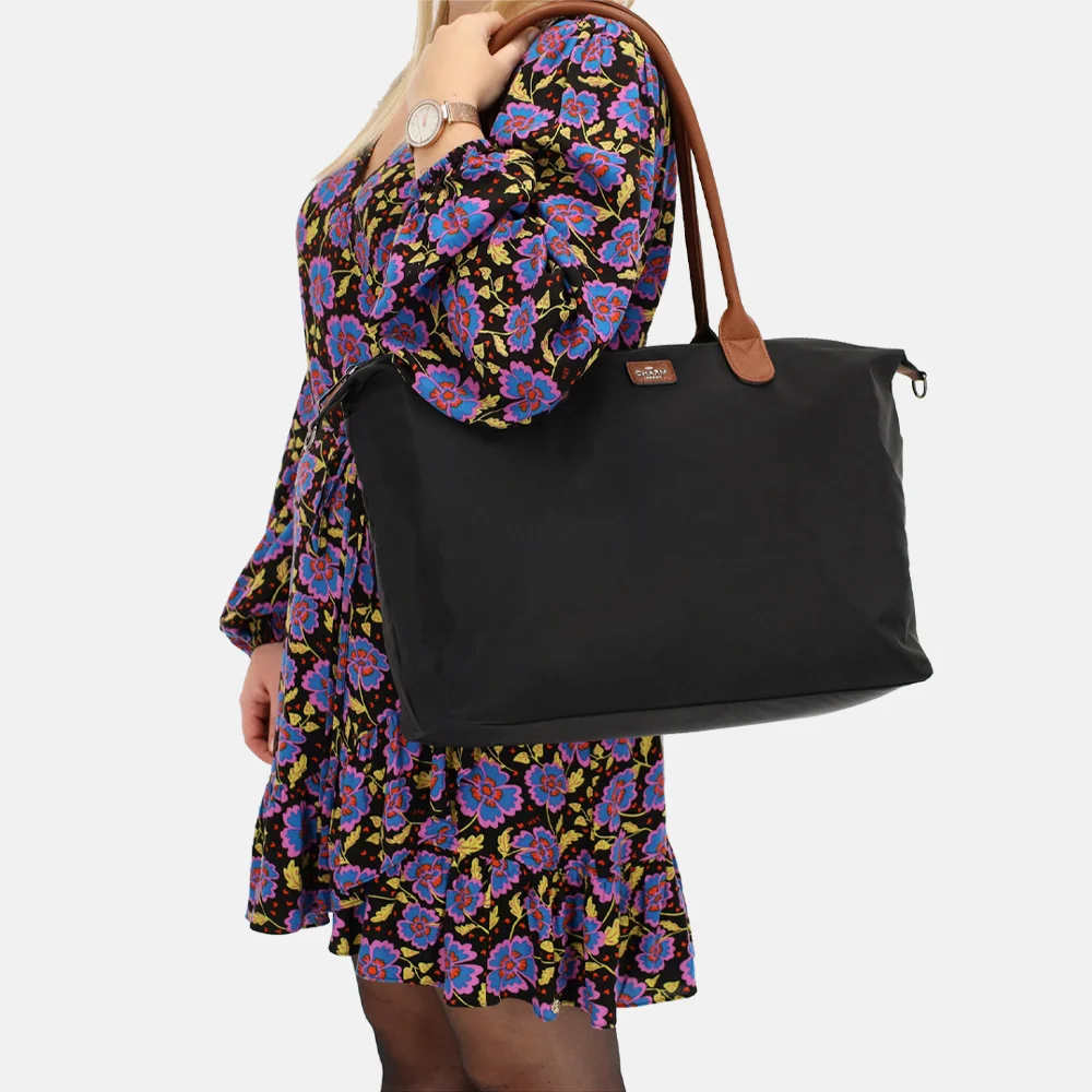 Charm London Buckingham shopper met 15.6 inch laptopvak L zwart bij Duifhuizen