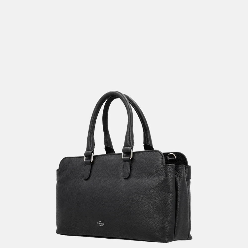 Charm London Washington handtas zwart bij Duifhuizen