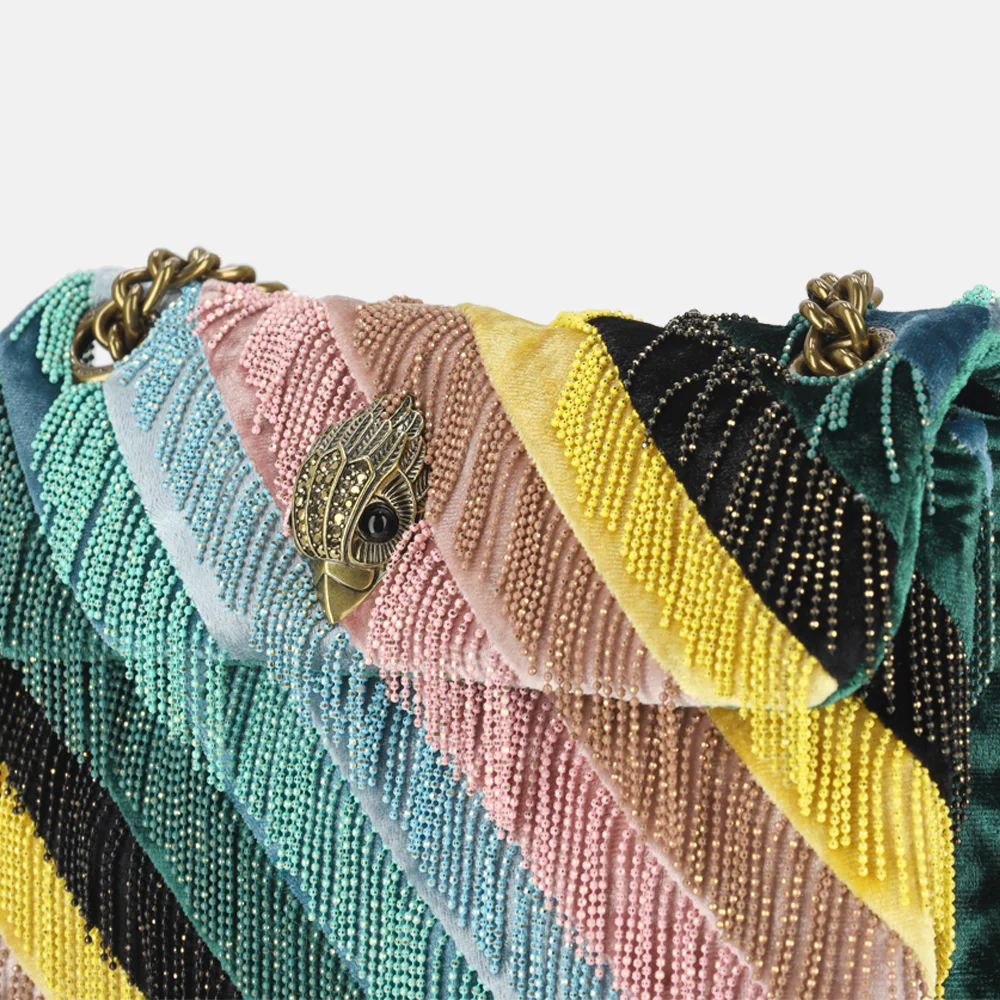 Kurt Geiger Kensington schoudertas mini pastel multi bij Duifhuizen