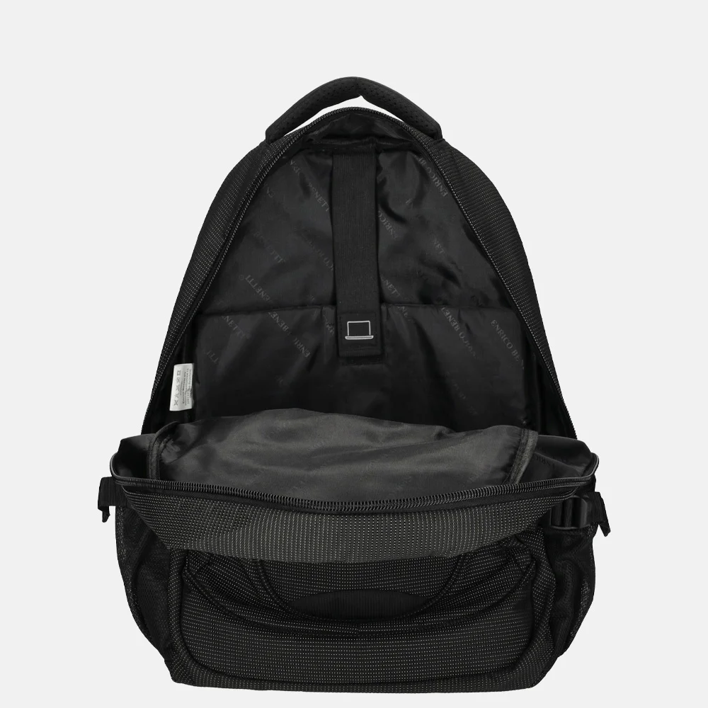 Enrico Benetti Santa Cruz rugzak 17 inch zwart/grijs bij Duifhuizen