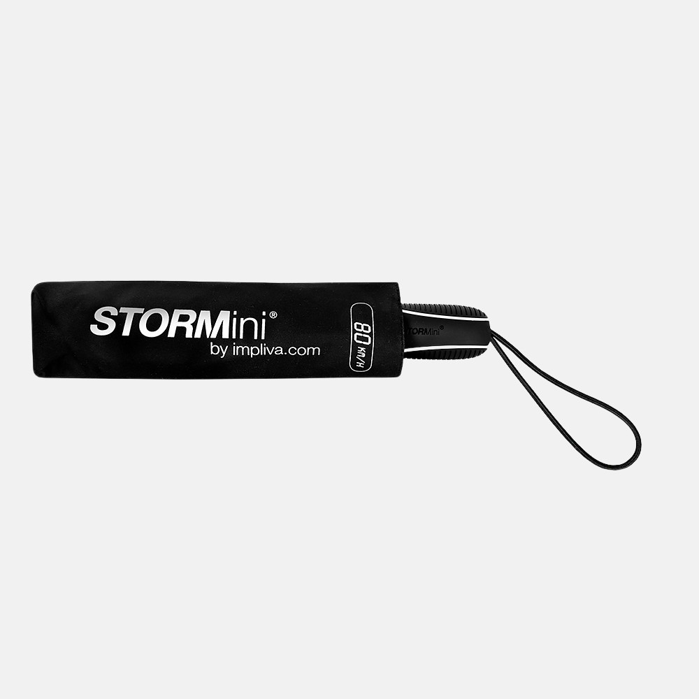 Impliva opvouwbare (storm)paraplu black bij Duifhuizen