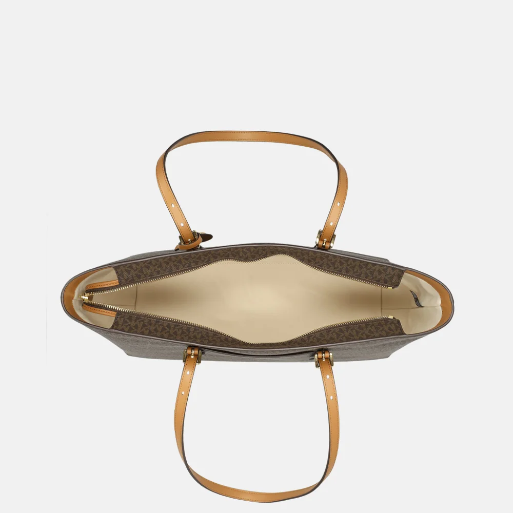 Michael Kors Quinn shopper L Brown/acorn bij Duifhuizen