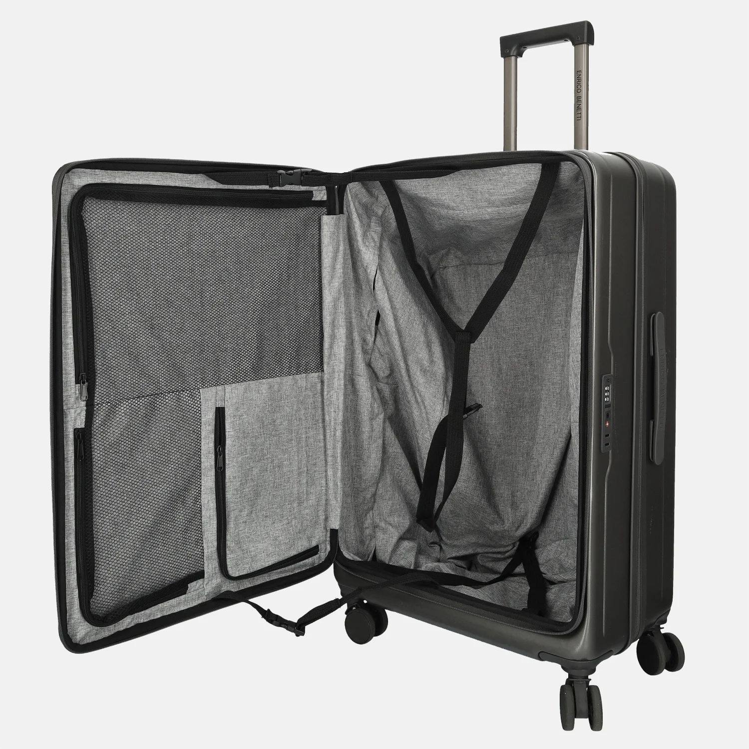 Enrico Benetti Romero 3-delig Kofferset 74 cm anthracite bij Duifhuizen
