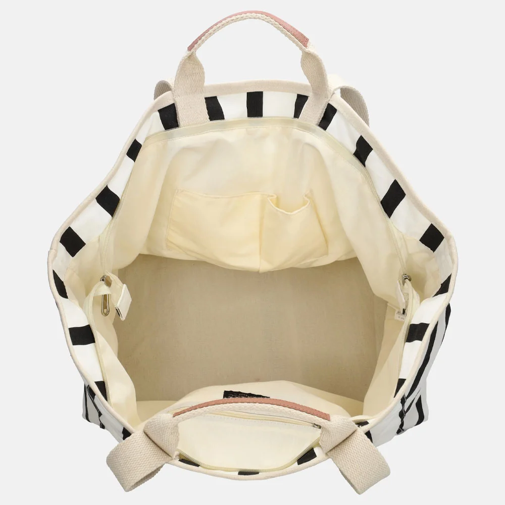 PE Florence strandtas zwart/wit bij Duifhuizen