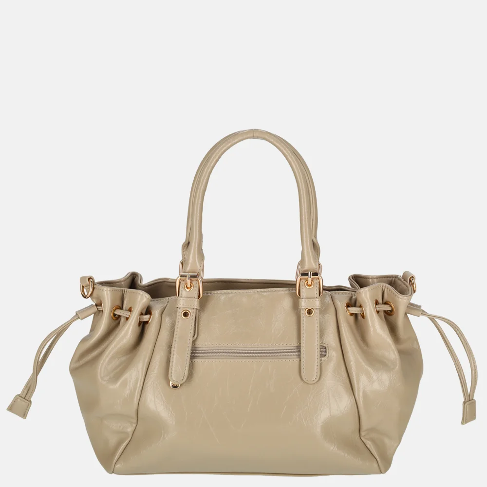 Flora & Co handtas lak beige bij Duifhuizen